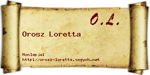 Orosz Loretta névjegykártya