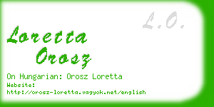 loretta orosz business card